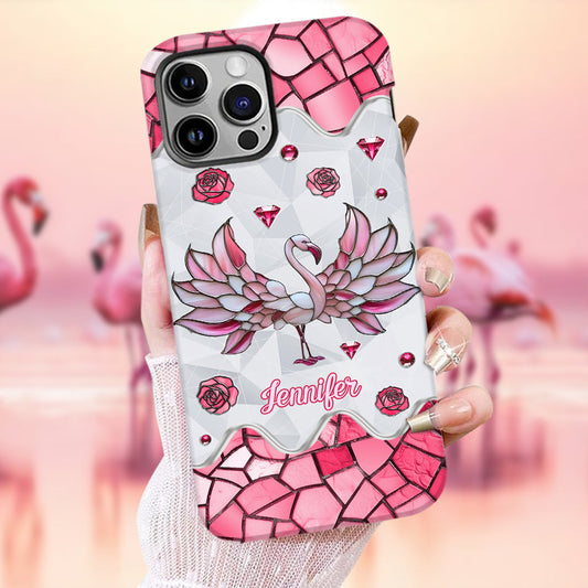 Magnifique flamant rose - Coque de téléphone personnalisée avec imprimé flamant rose intégral