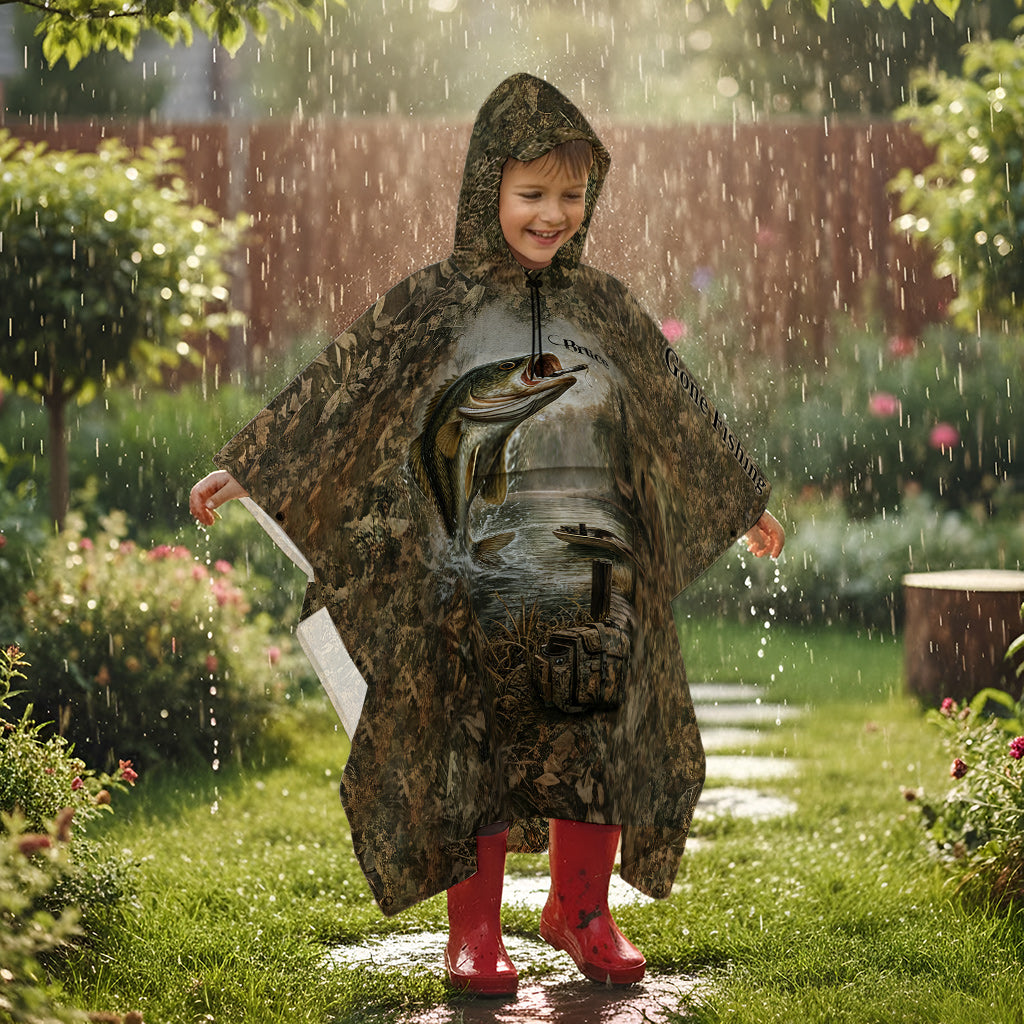 Love Fishing - Personalized Fishing Rain Poncho Coat