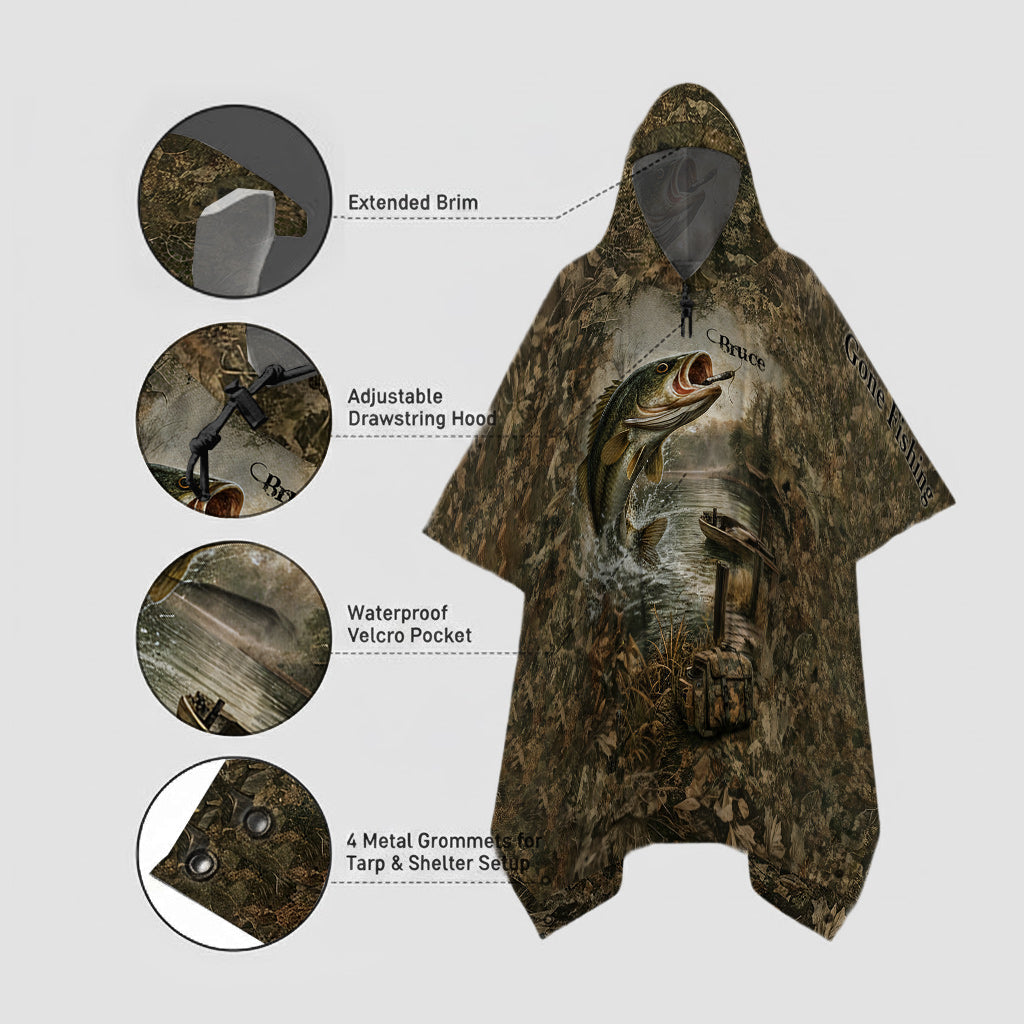 Love Fishing - Personalized Fishing Rain Poncho Coat
