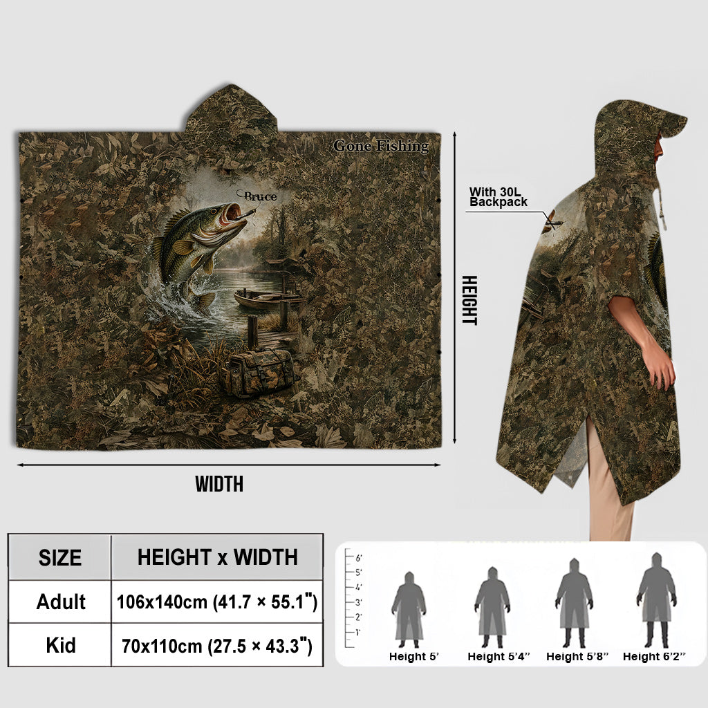 Love Fishing - Personalized Fishing Rain Poncho Coat