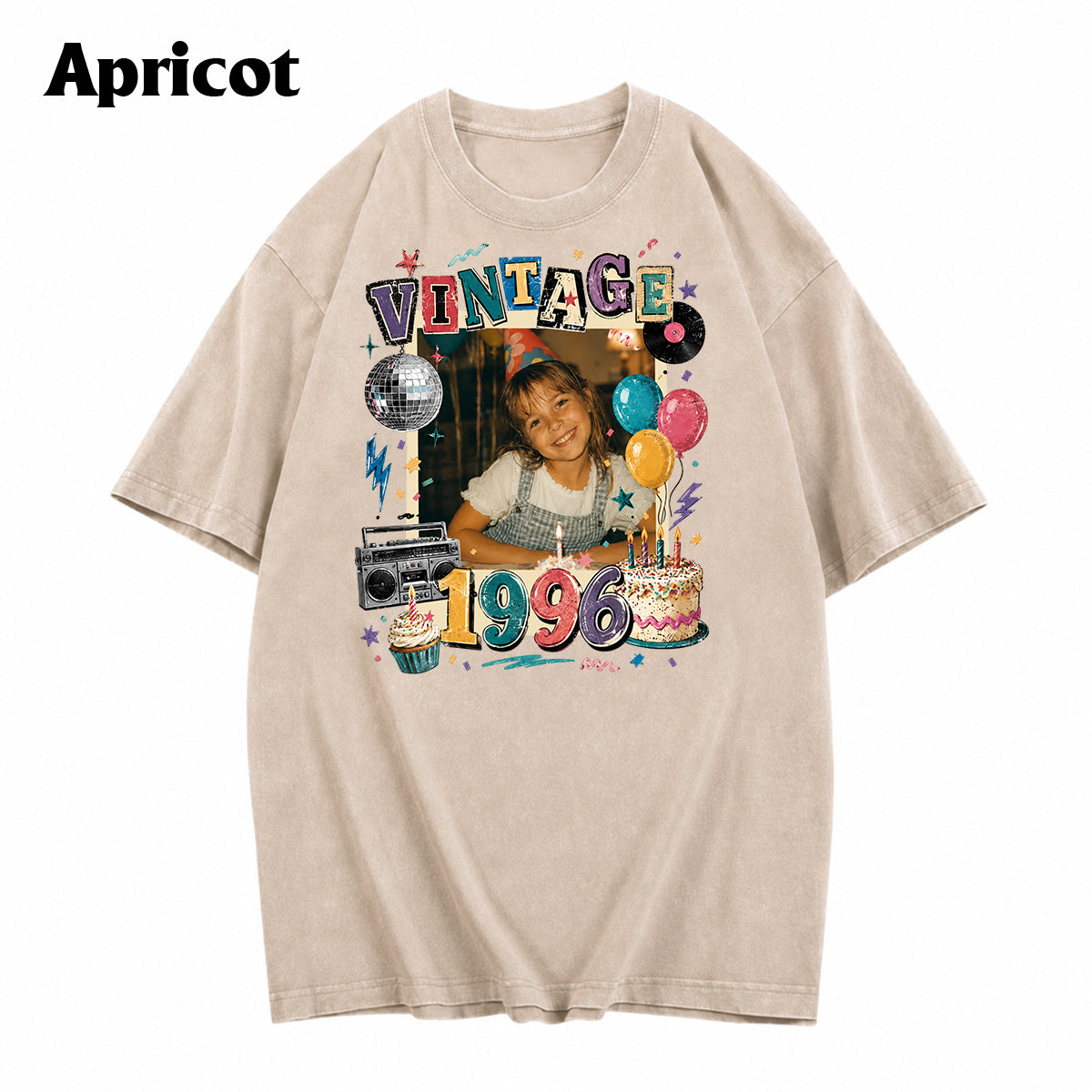 Birthday Gift - Personalized Birthday Washed T-Shirt