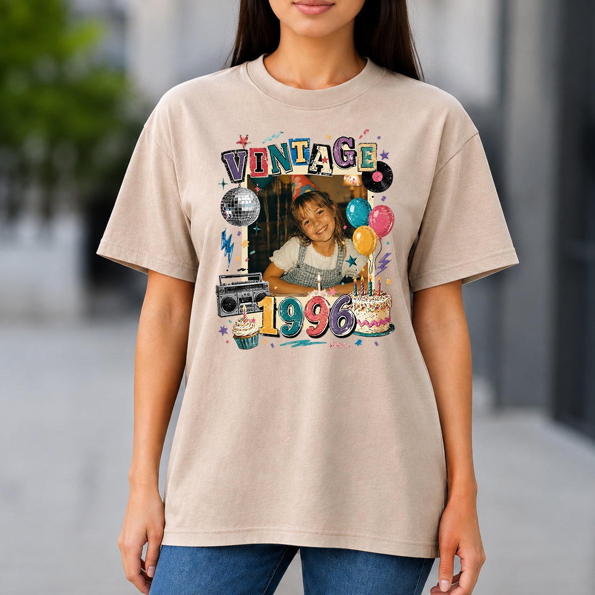 Birthday Gift - Personalized Birthday Washed T-Shirt