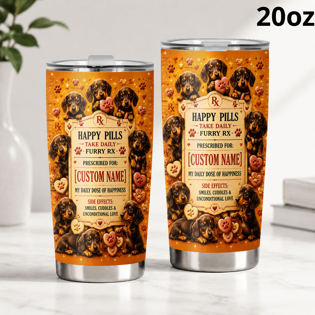 Happy Pills - Personalized Dog Tumbler