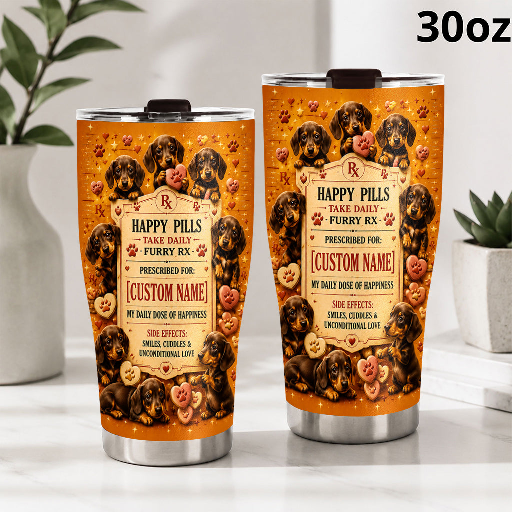 Happy Pills - Personalized Dog Tumbler