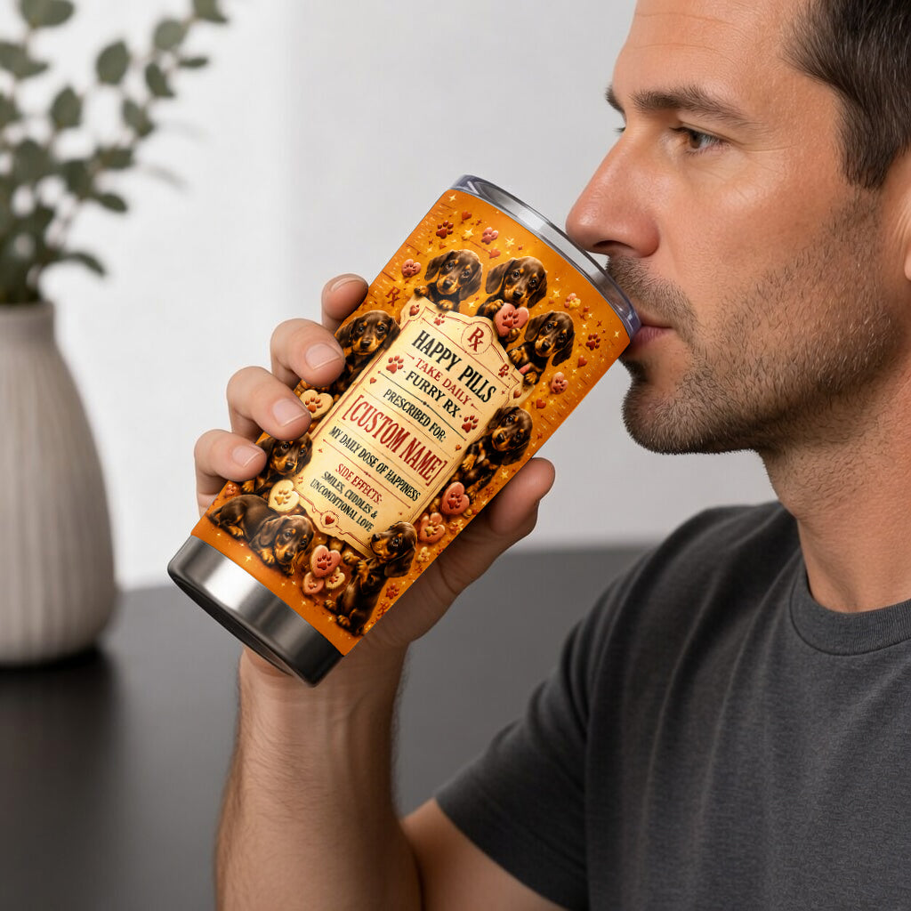Happy Pills - Personalized Dog Tumbler