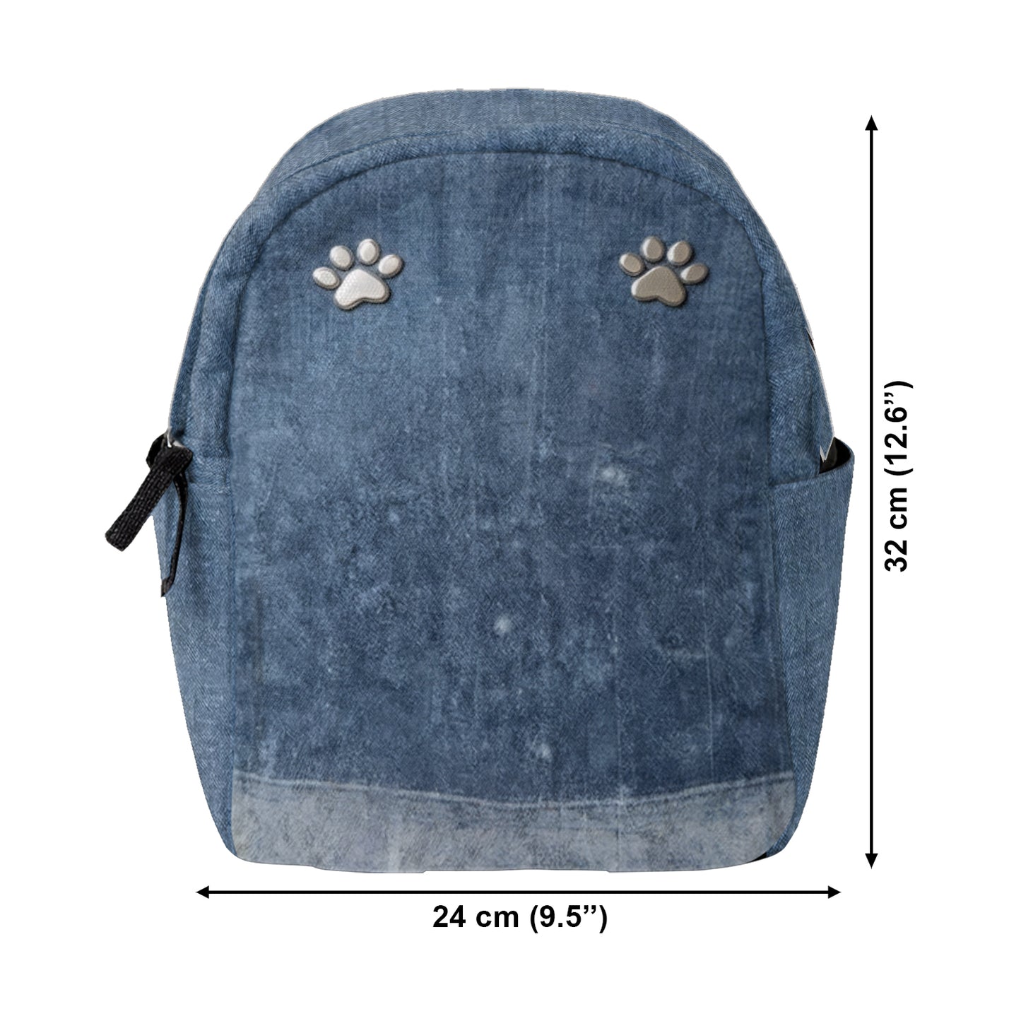 Personalisierter Denim-Hunderrucksack - Verstellbarer Lederpatch-Rucksack