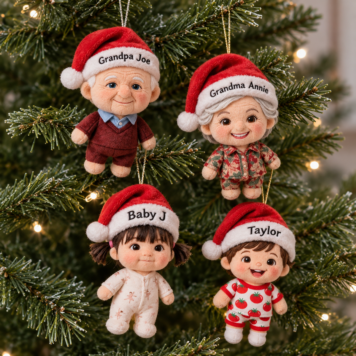 Little Christmas - Personalized Family Plush Ornament