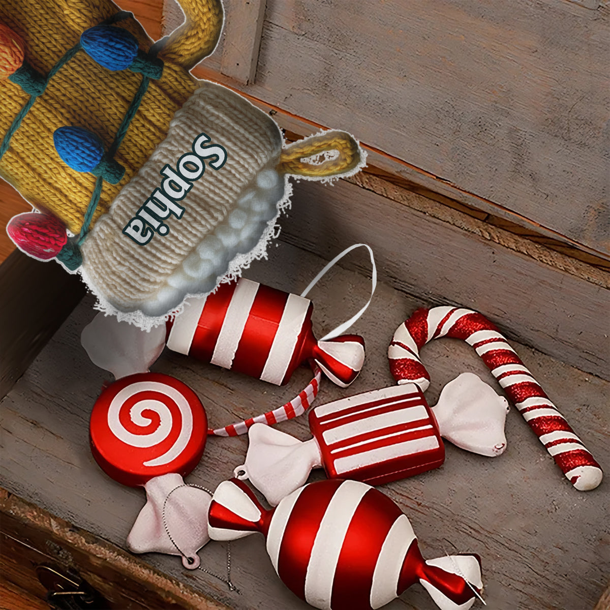 Cadeau de Noël amusant pour les amateurs de bière - Chaussette de Noël personnalisée en forme de bière