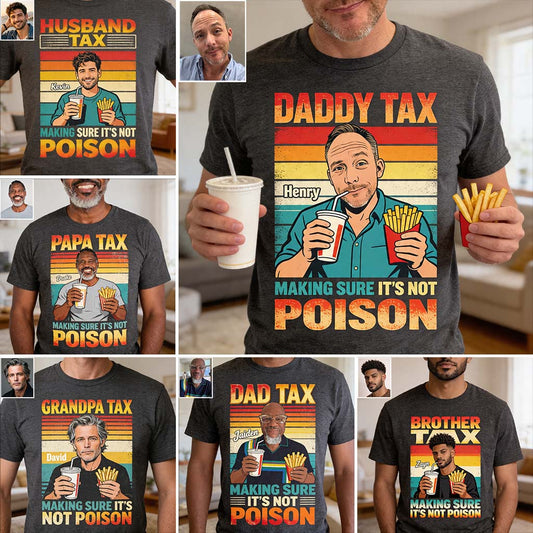 Photo Personnalisée - T-shirt Personnalisé pour Papa