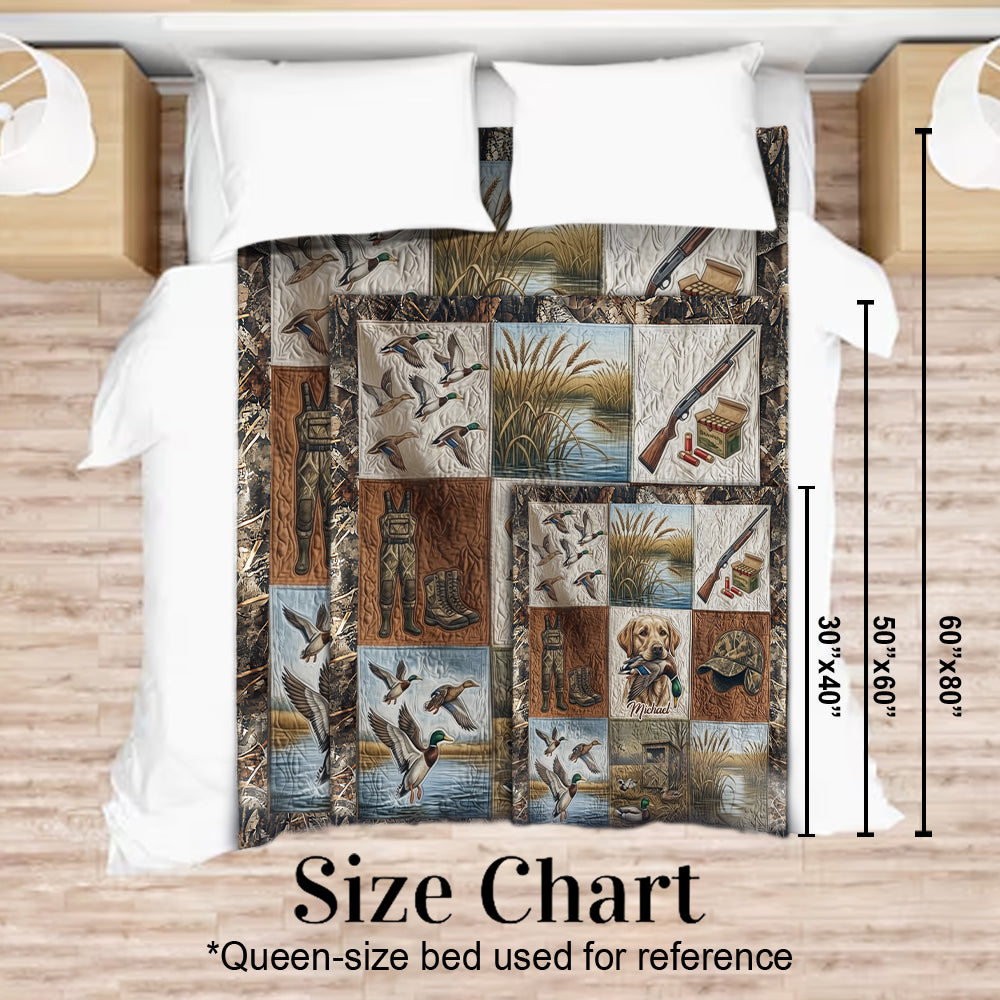 Duck Hunting - Personalized Hunting Blanket