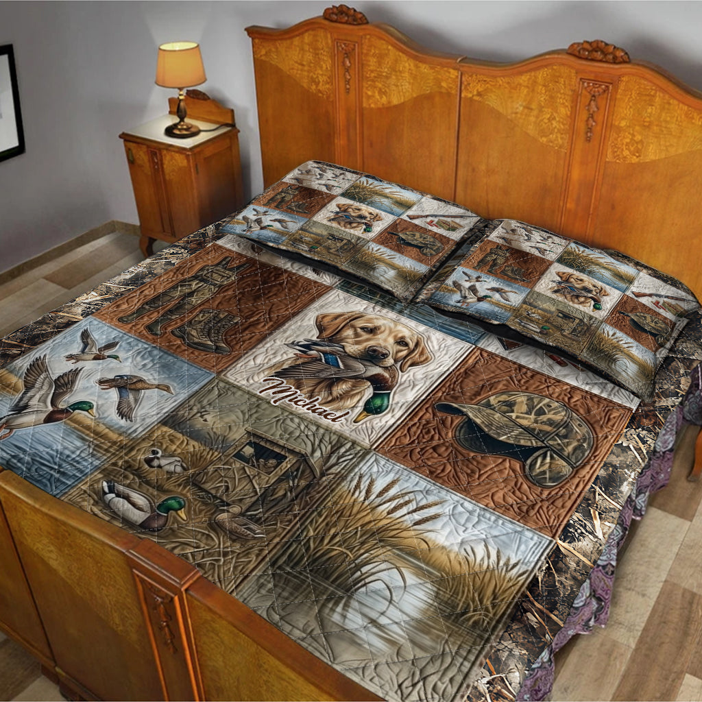 Duck Hunting - Personalized Hunting Quilt Set