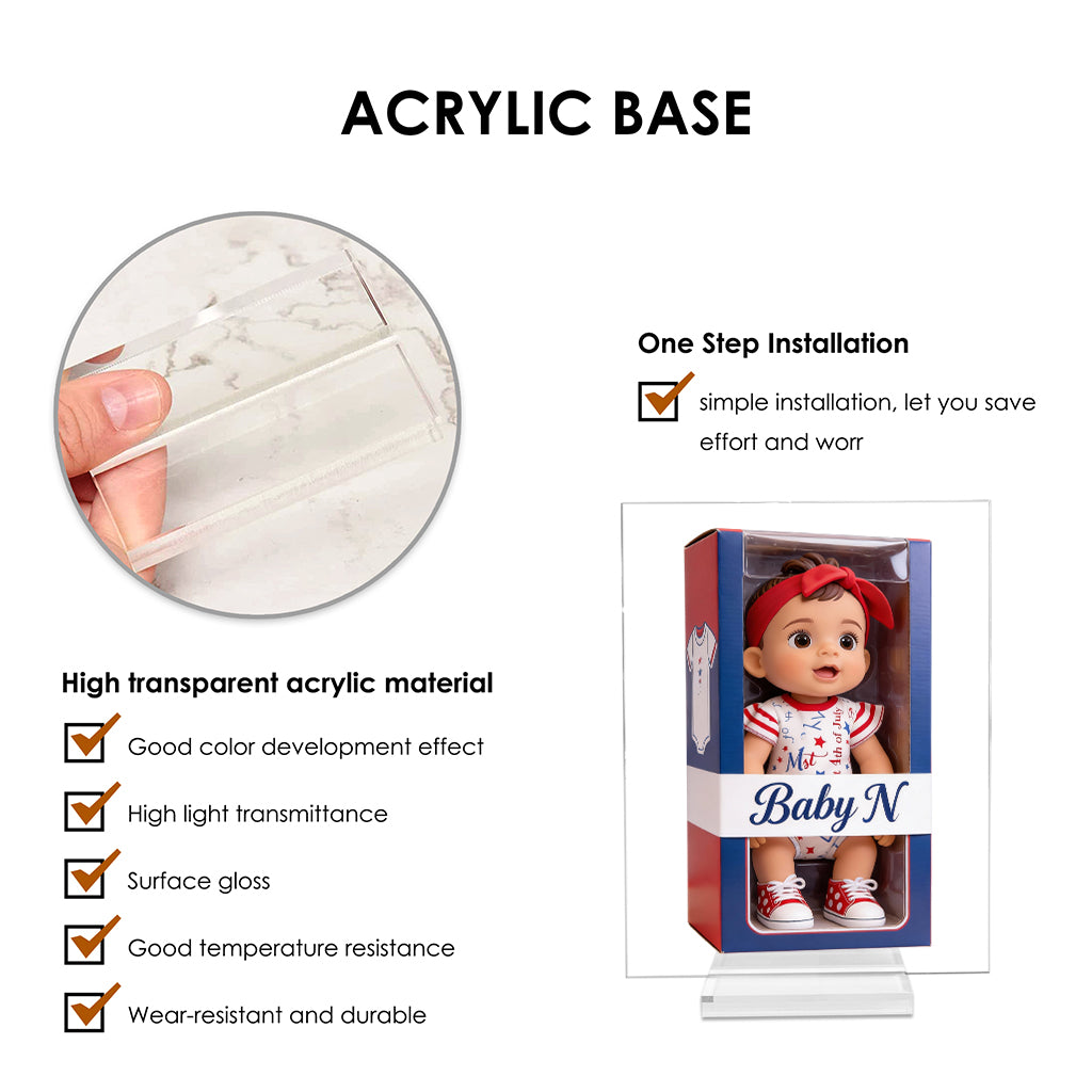 Je t'aime - Plaque acrylique personnalisée pour enfant