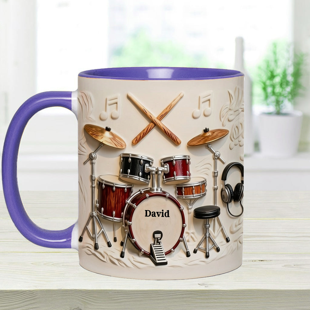 Fantastischer Schlagzeuger – Personalisierte Tasse und Untersetzer mit Schlagzeugmotiv