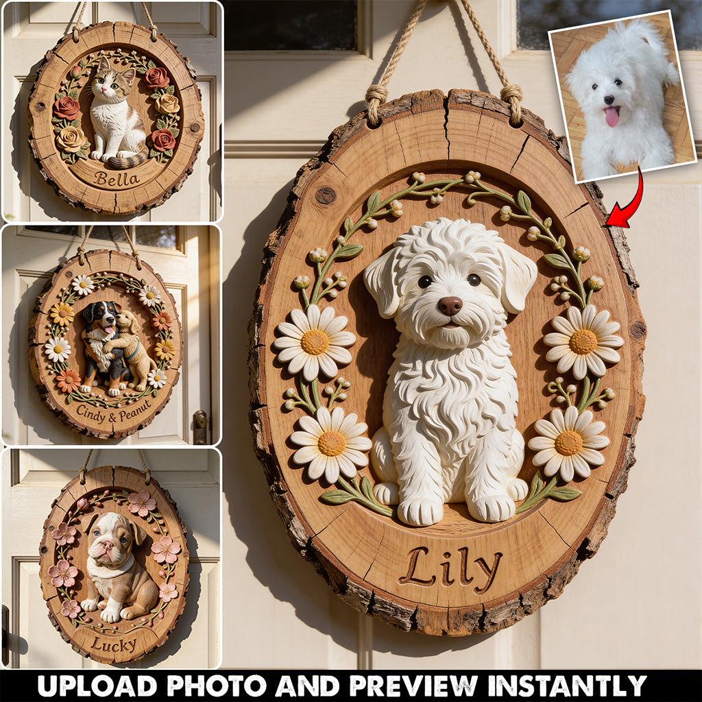 Custom Any Photo - Personalized Dog Custom Shaped Wood Sign