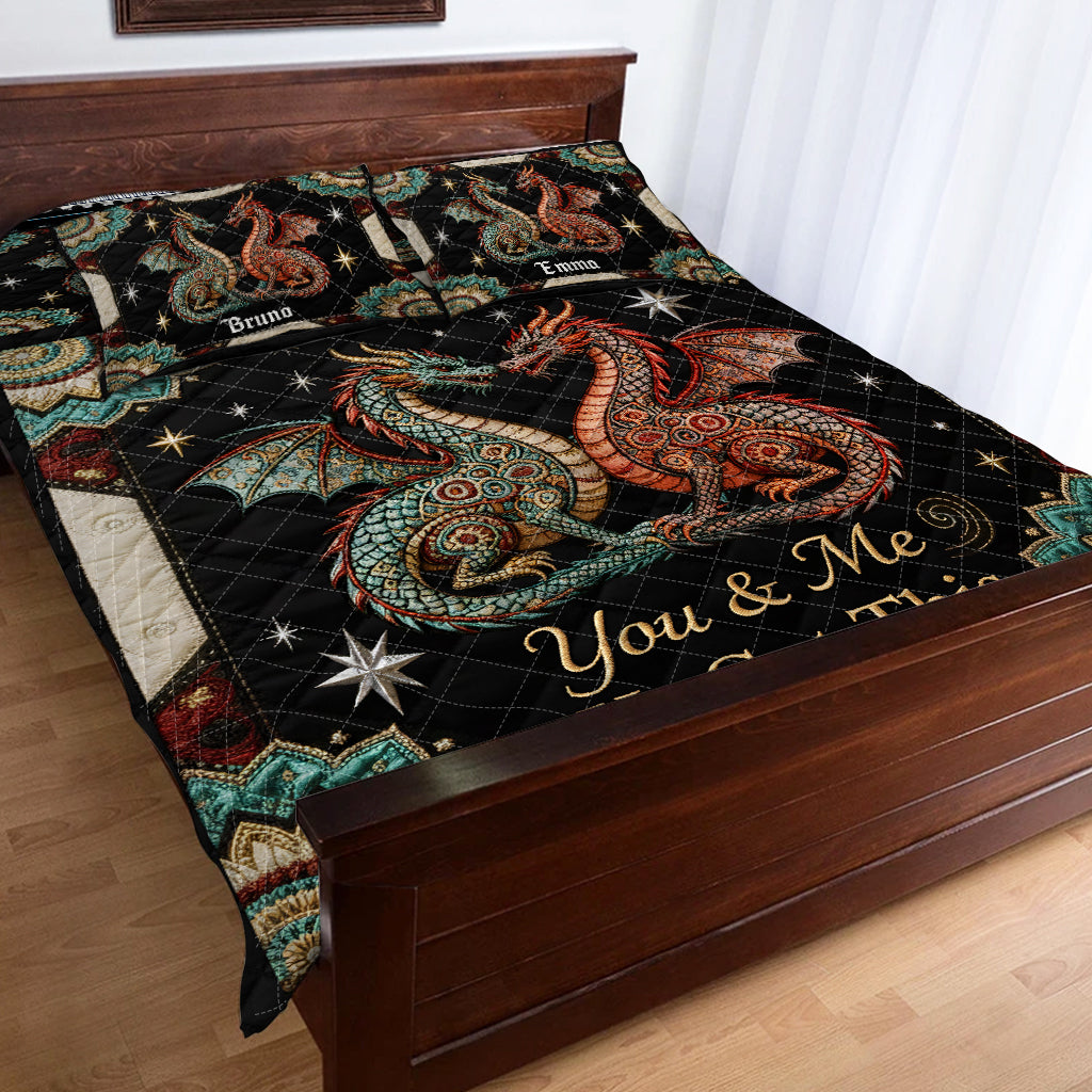 You & Me We Got This - Personalized Dragon Quilt Set