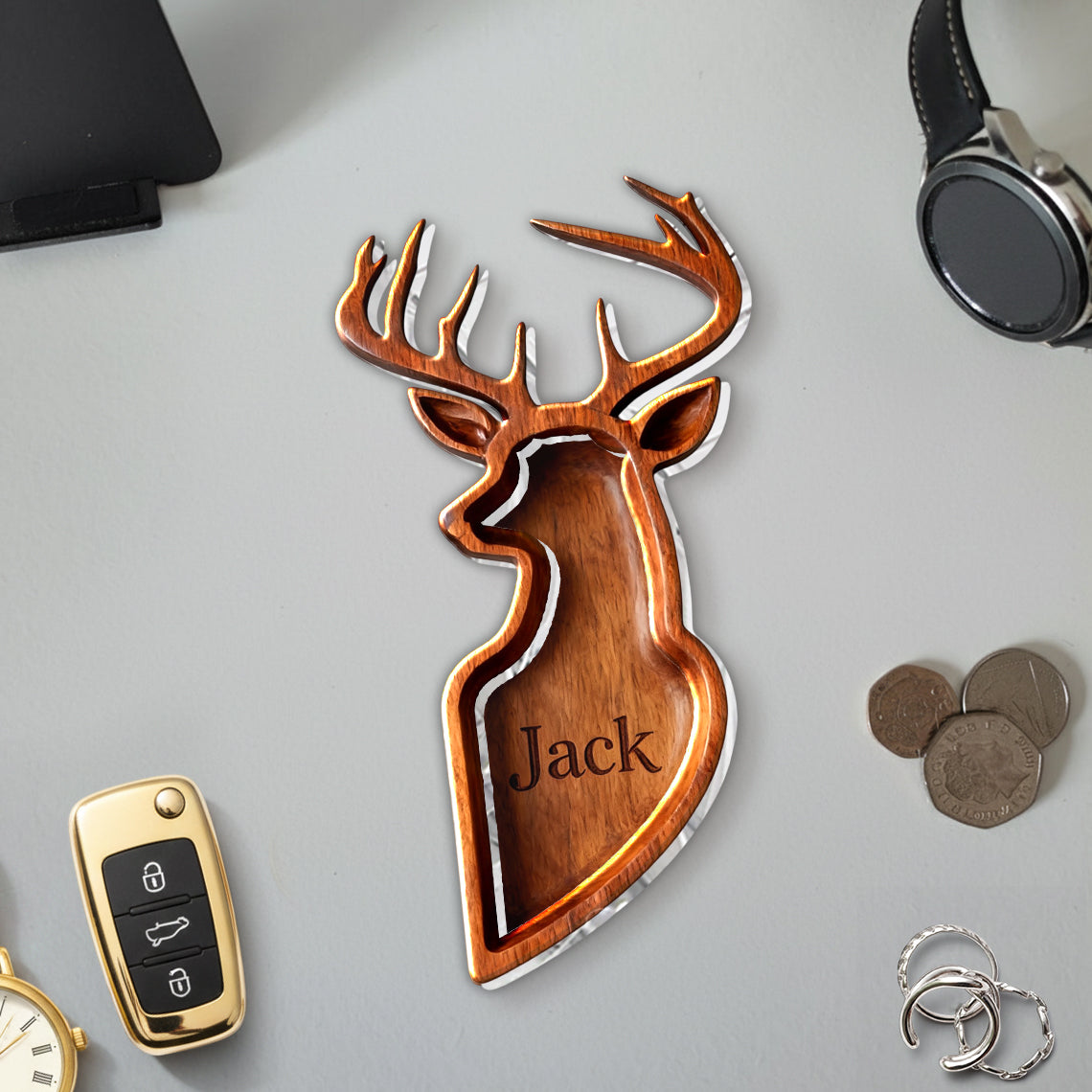 Deer Couple - Personalized Hunting Catch-All Tray
