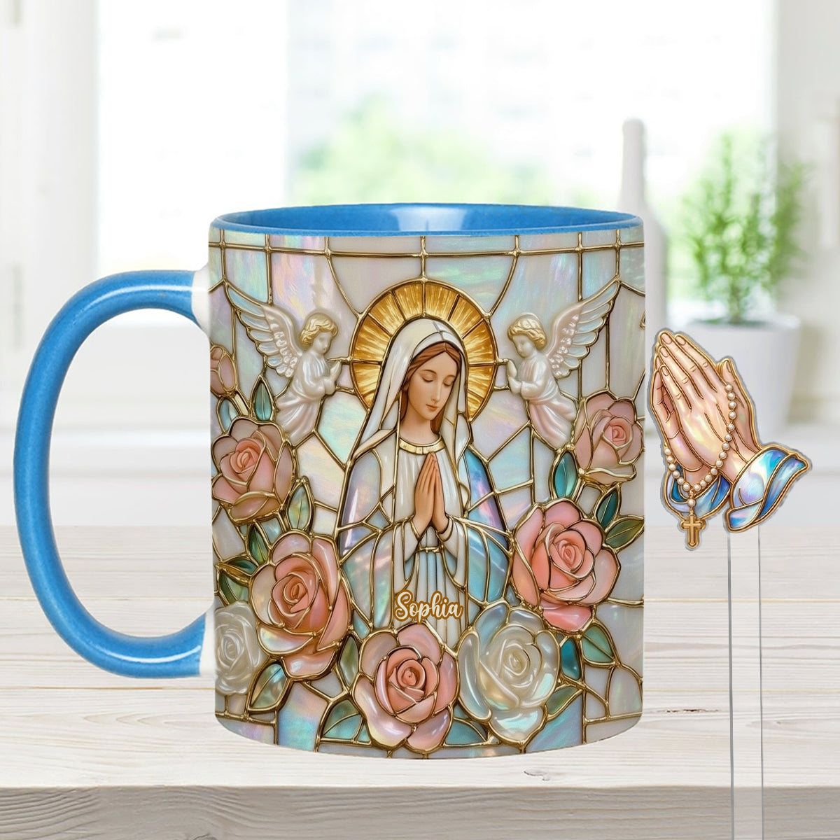 Believe - Personalized Christian Set Accent Mug with Acrylic Stirrers
