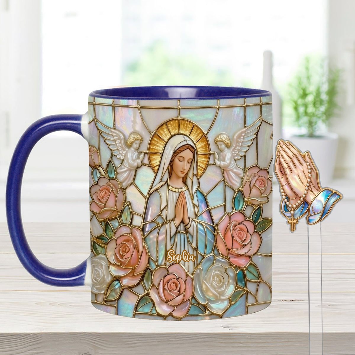Believe - Personalized Christian Set Accent Mug with Acrylic Stirrers