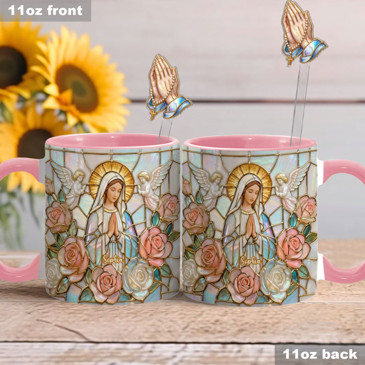 Believe - Personalized Christian Set Accent Mug with Acrylic Stirrers