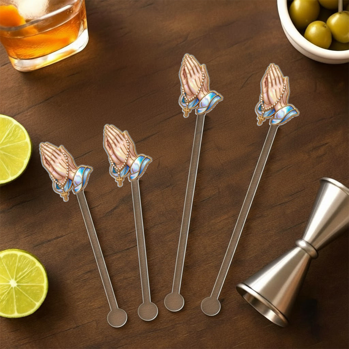 Believe - Personalized Christian Set Accent Mug with Acrylic Stirrers