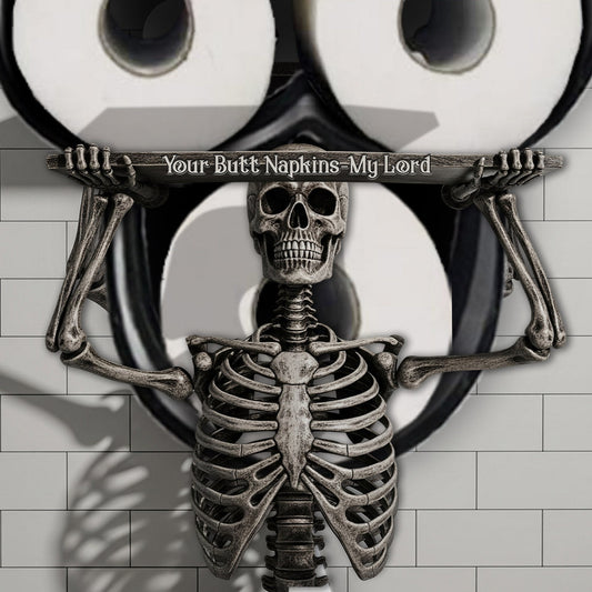 Witzige Badezimmerdeko – Personalisierter Totenkopf-Toilettenpapierhalter