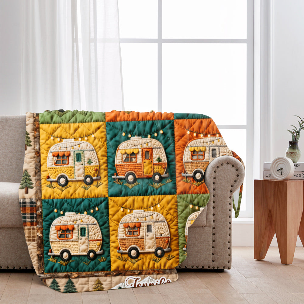 One Camp At A Time - Personalized Camping Blanket