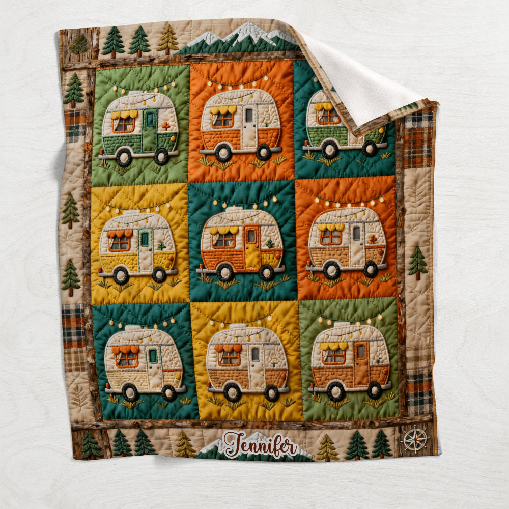 One Camp At A Time - Personalized Camping Blanket
