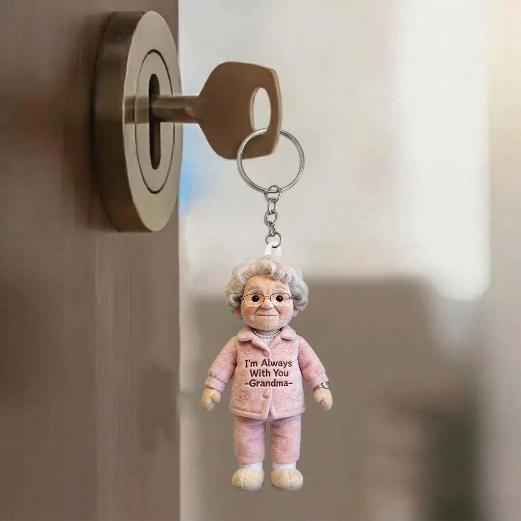 Immer bei Ihnen - Personalisierter Erinnerungs-Plüsch-Schlüsselanhänger