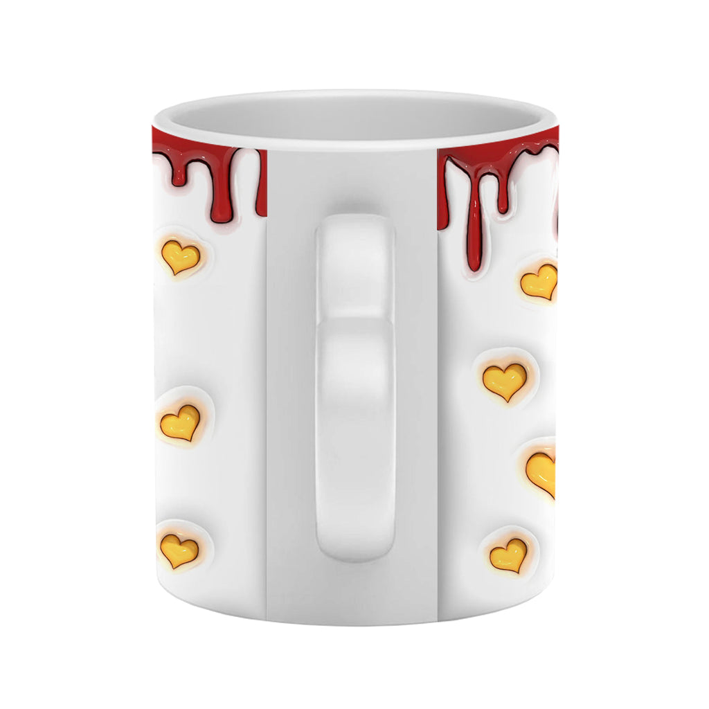 You're The Only Wiener To These Buns - Personalized Couple Heart Handle Mug