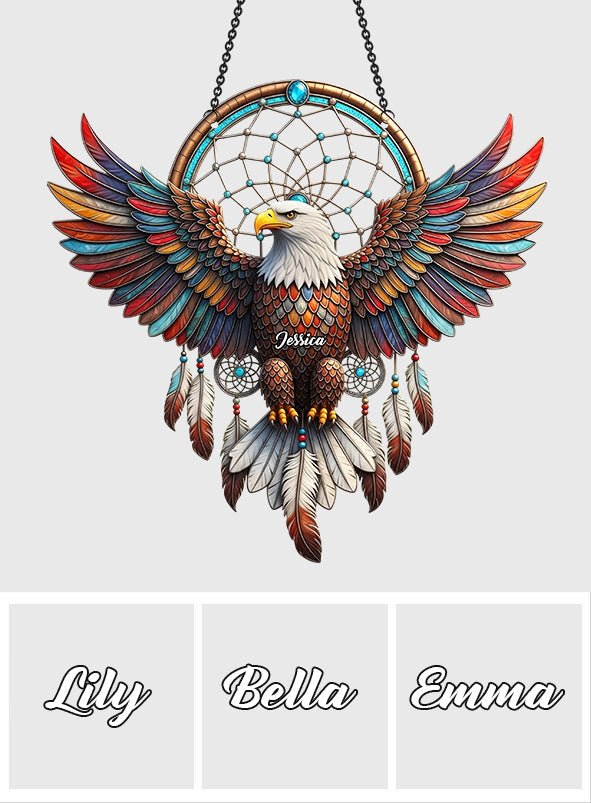 Majestic Eagle - Personalized Bald Eagle Window Hanging Suncatcher Ornament