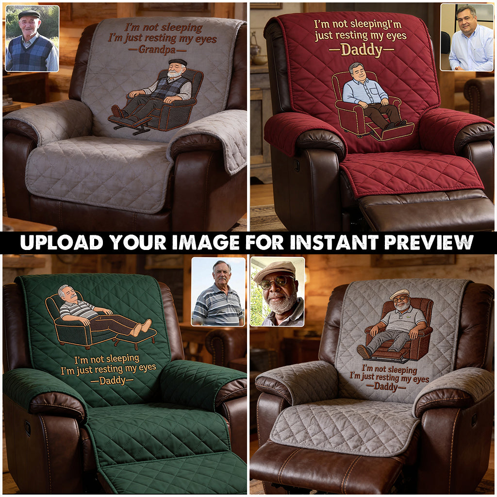 Augenblick der Ruhe - Personalisierte Vater Steppsofa/Couchbezug
