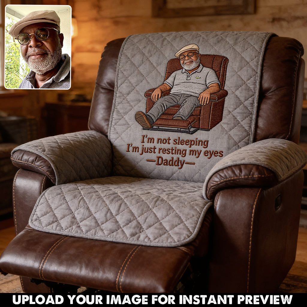Augenblick der Ruhe - Personalisierte Vater Steppsofa/Couchbezug