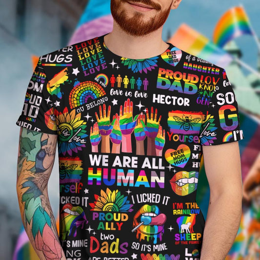 Menschenrechte sind nicht optional – Personalisiertes LGBT-Unterstützungs-T-Shirt
