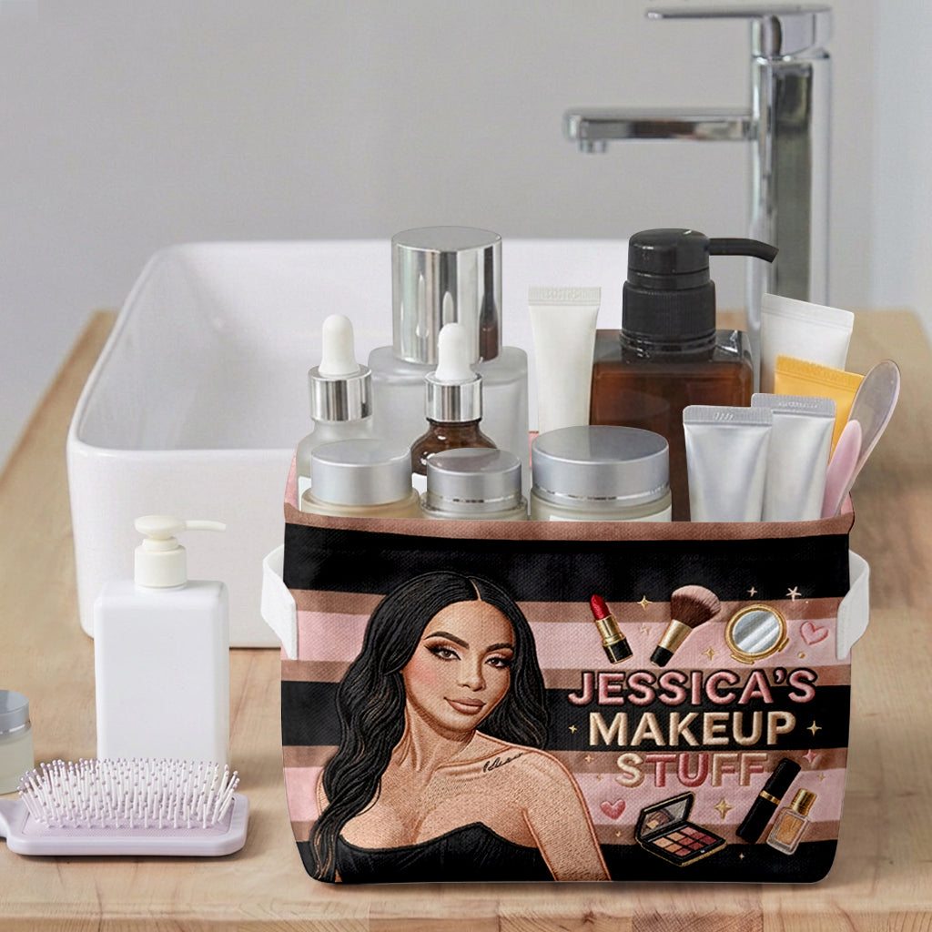 Liebe es, Makeup Artist zu sein - Personalisierter Makeup Rechteckiger Aufbewahrungskorb