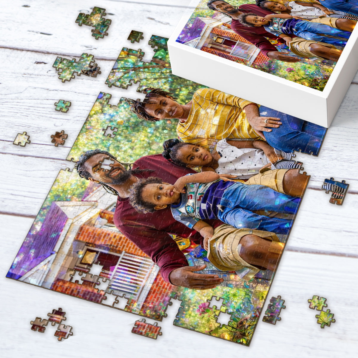 Liebe Familie, Wohndekoration – Personalisiertes Familienpuzzle