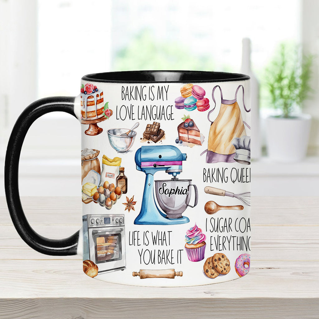 Baking Is My Love Language - Personalized Baking Accent Mug