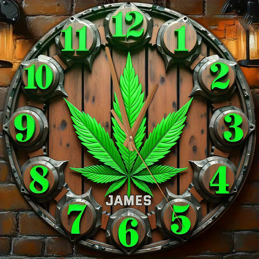 It's 420 Somewhere - Personalized Weed Wall Clock