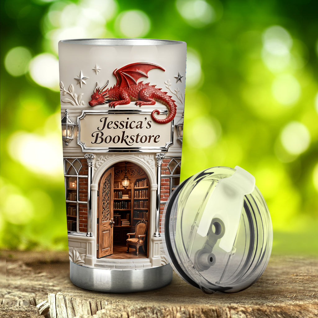 Librairie Dragon - Gobelet en forme de livre personnalisé