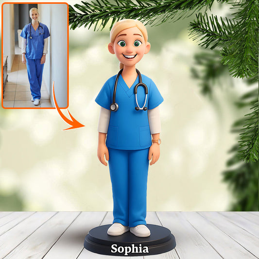 Proud Nurse - Personalized Nurse Custom Shaped Acrylic Plaque