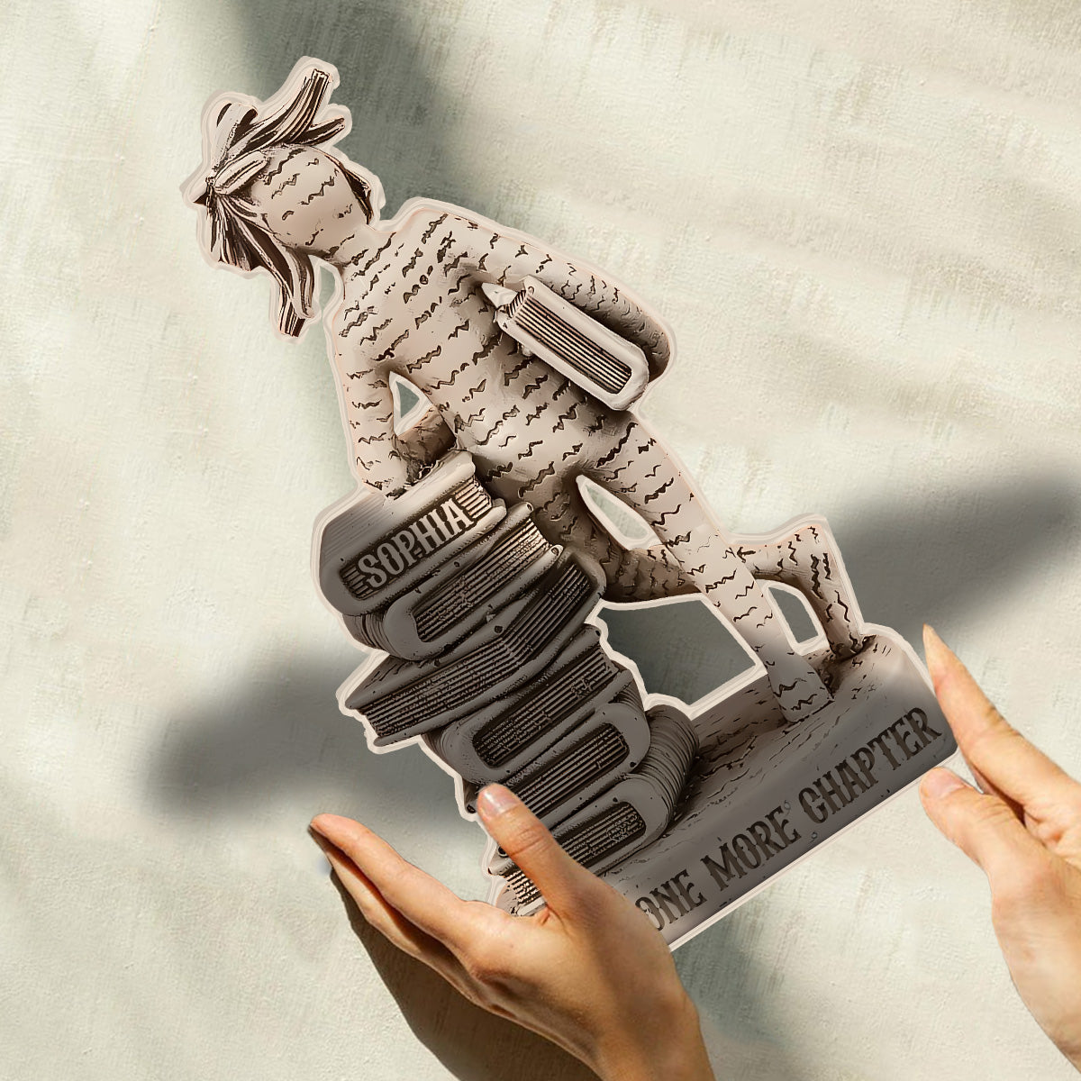 Just One More Chapter - Personalized Book Custom Shaped Wood Plaque