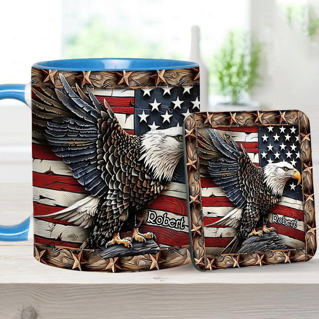 Starker Weißkopfseeadler – Personalisierte Tasse mit Weißkopfseeadler-Motiv