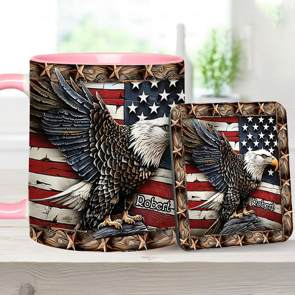 Starker Weißkopfseeadler – Personalisierte Tasse mit Weißkopfseeadler-Motiv