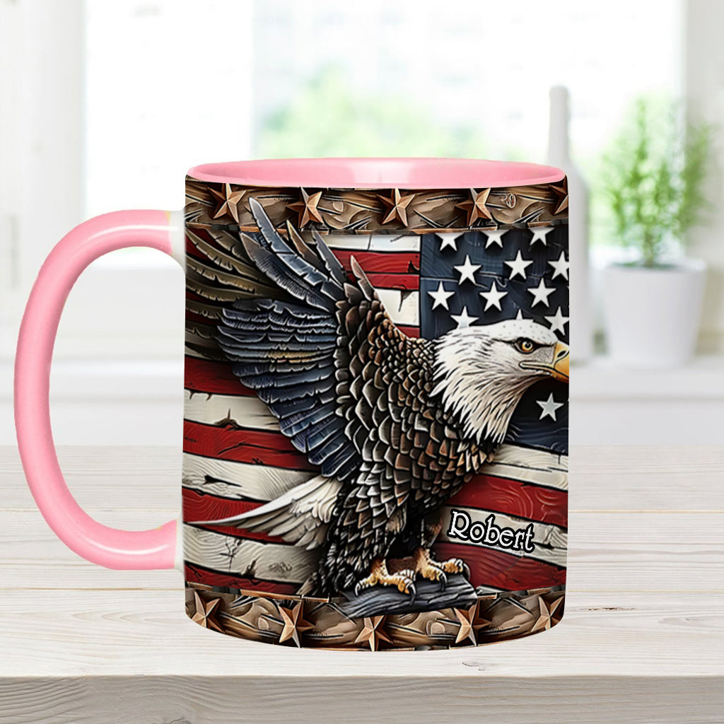 Starker Weißkopfseeadler – Personalisierte Tasse mit Weißkopfseeadler-Motiv