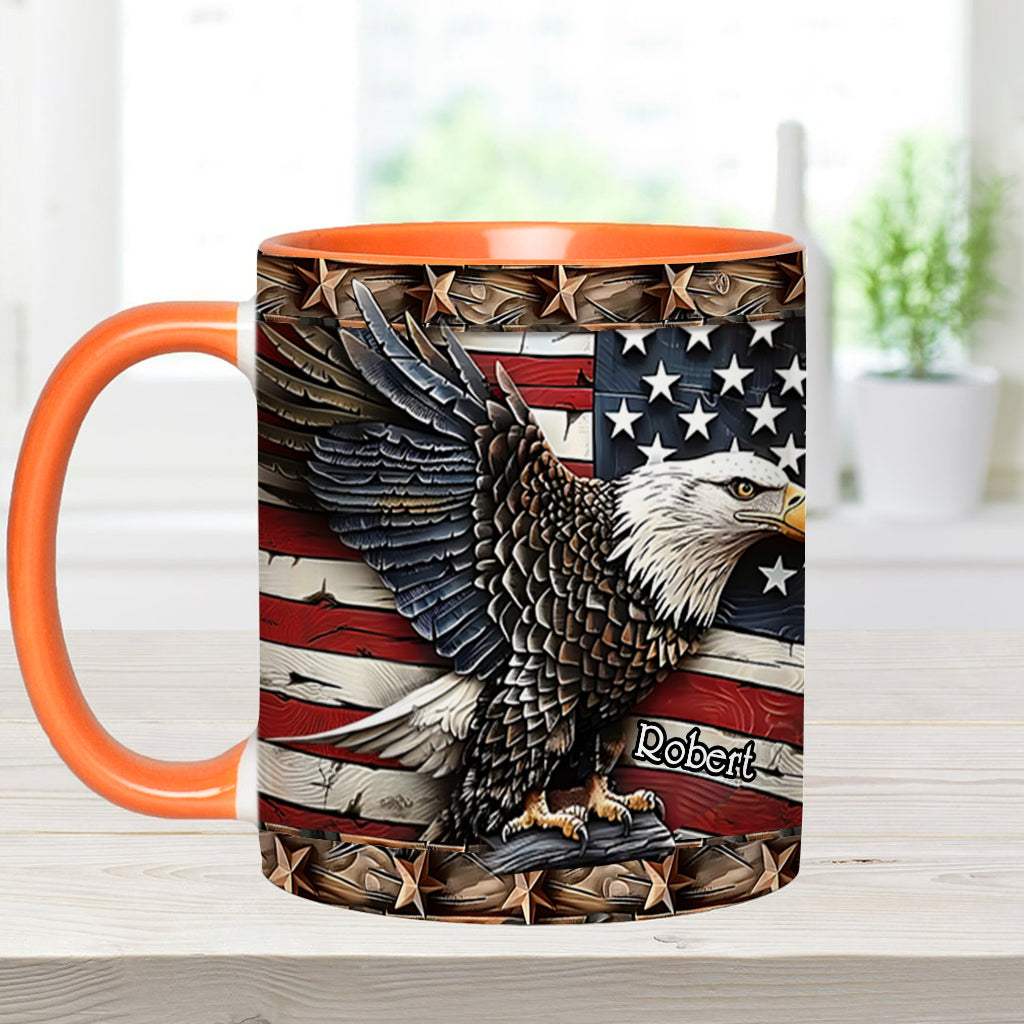 Starker Weißkopfseeadler – Personalisierte Tasse mit Weißkopfseeadler-Motiv