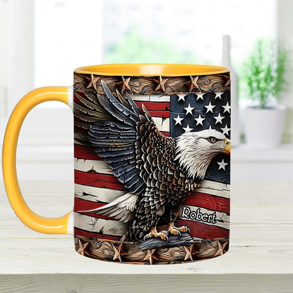 Starker Weißkopfseeadler – Personalisierte Tasse mit Weißkopfseeadler-Motiv