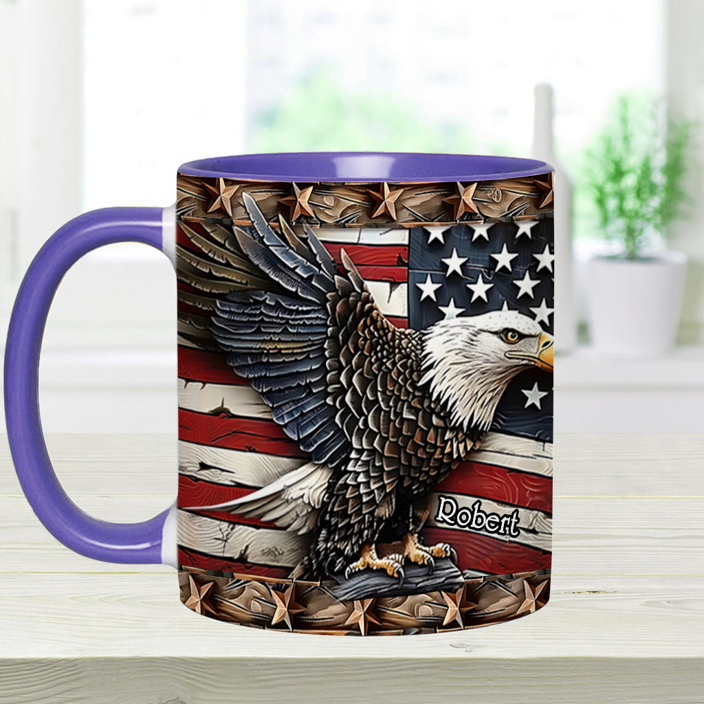 Starker Weißkopfseeadler – Personalisierte Tasse mit Weißkopfseeadler-Motiv