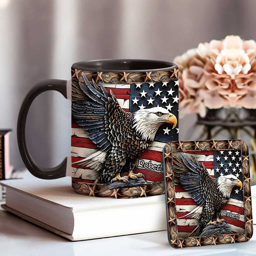 Starker Weißkopfseeadler – Personalisierte Tasse mit Weißkopfseeadler-Motiv