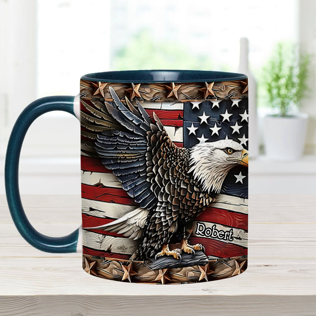 Starker Weißkopfseeadler – Personalisierte Tasse mit Weißkopfseeadler-Motiv
