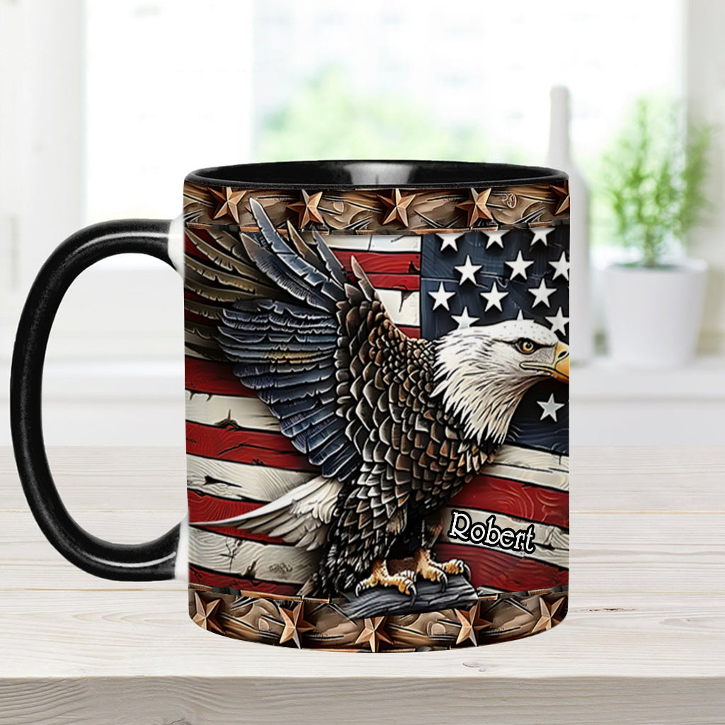 Starker Weißkopfseeadler – Personalisierte Tasse mit Weißkopfseeadler-Motiv