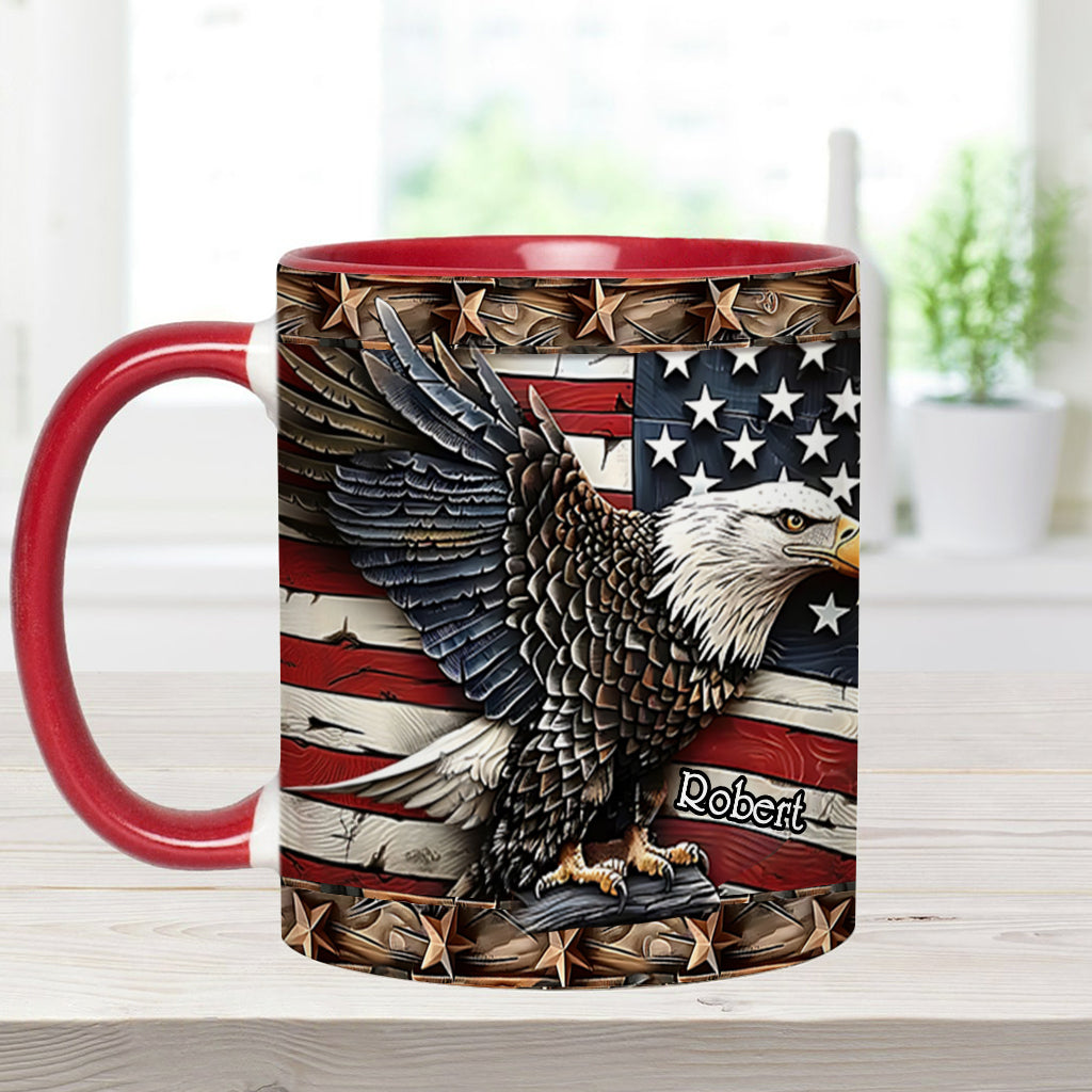 Starker Weißkopfseeadler – Personalisierte Tasse mit Weißkopfseeadler-Motiv